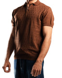 Knitted Quarter Zip Polo T-Shirt