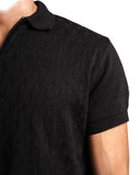 Knitted Quarter Zip Polo T-Shirt