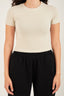 Ribbed Fitted Half Sleeve Top - The Basic Look