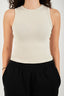 Ribbed Thick Strap Crew Neck Top - The Basic Look