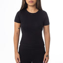 Ribbed Fitted Half Sleeve Top