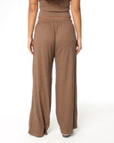 Wide Leg Textured Pants