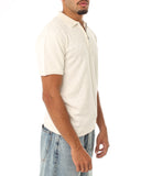 Knitted Quarter Zip Polo T-Shirt