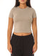Ribbed Fitted Half Sleeve Top