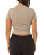 Ribbed Fitted Half Sleeve Top