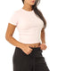 Ribbed Fitted Half Sleeve Top