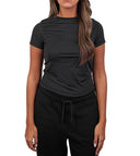 Microfiber Fitted Half Sleeve Top