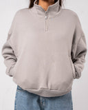 Zipper Neck oversized Sweater