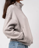 Zipper Neck oversized Sweater