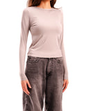 Microfiber Fitted Long Sleeve Top