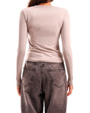 Microfiber Fitted Long Sleeve Top