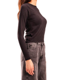 Microfiber Fitted Long Sleeve Top