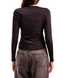 Microfiber Fitted Long Sleeve Top