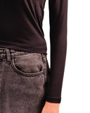 Microfiber Fitted Long Sleeve Top