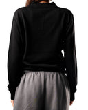 Knitted Polo Sweatshirt