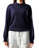 Knitted Polo Sweatshirt