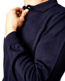 Knitted Polo Sweatshirt