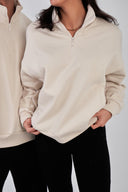 Zipper Neck oversized Sweater - The Basic Look