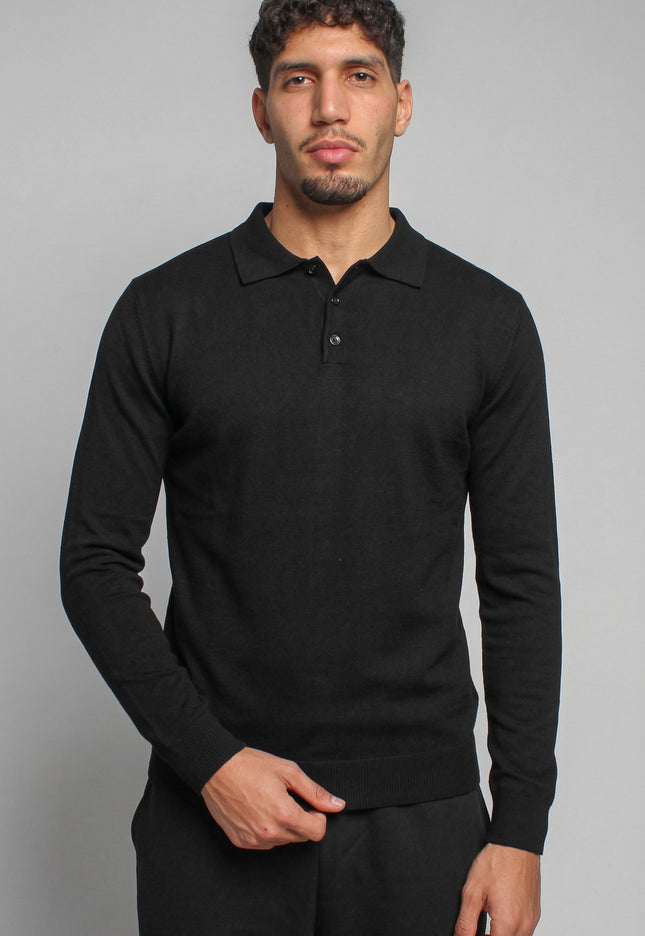 Knitted Polo Sweatshirt