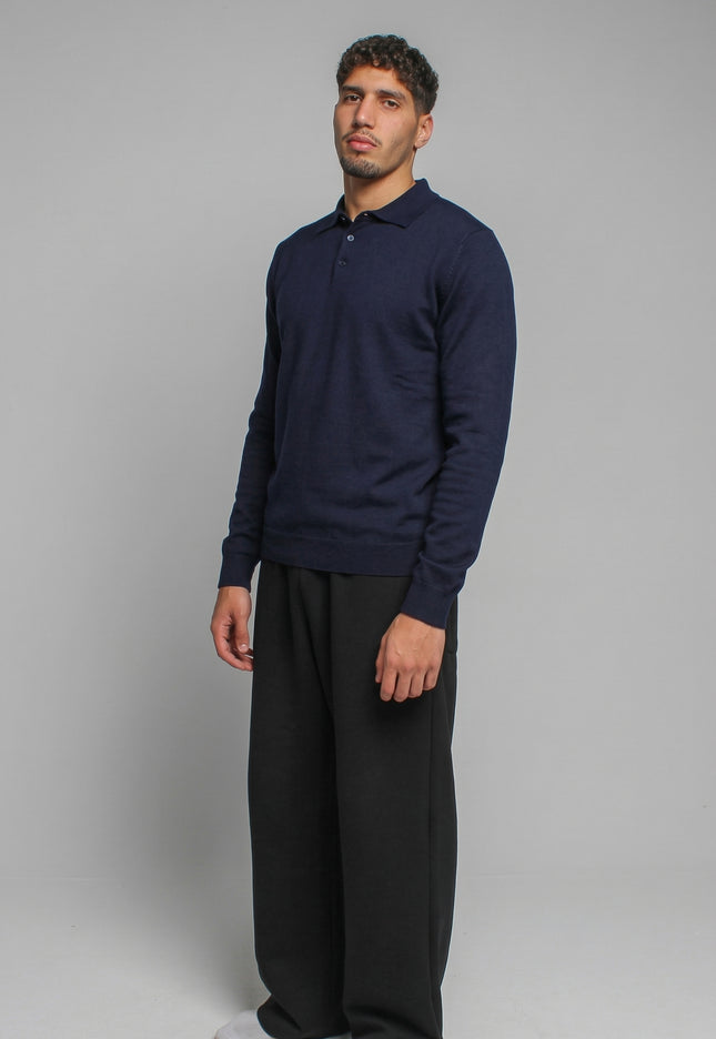 Knitted Polo Sweatshirt