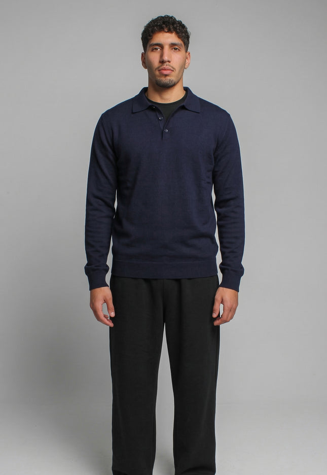 Knitted Polo Sweatshirt