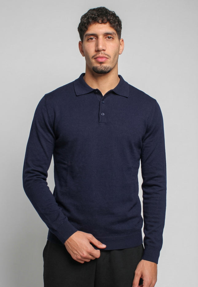 Knitted Polo Sweatshirt