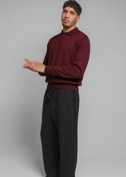 Knitted Polo Sweatshirt