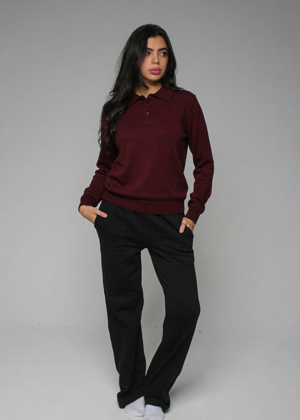 Knitted Polo Sweatshirt