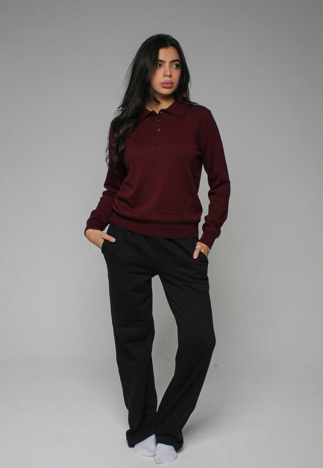 Knitted Polo Sweatshirt