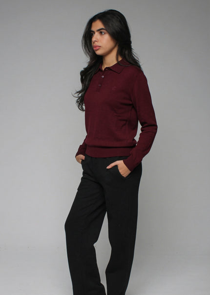 Knitted Polo Sweatshirt