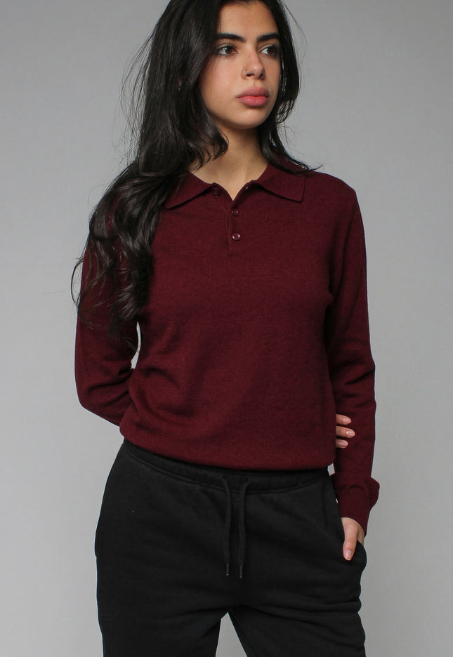 Knitted Polo Sweatshirt