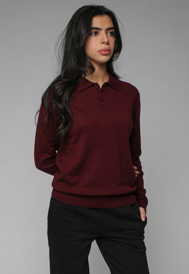 Knitted Polo Sweatshirt