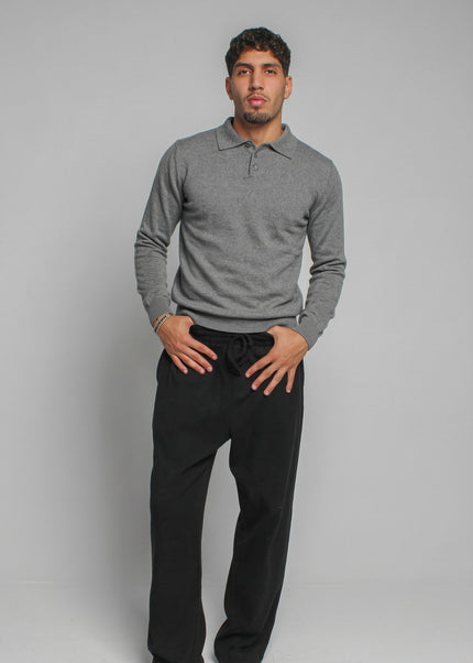 Knitted Polo Sweatshirt