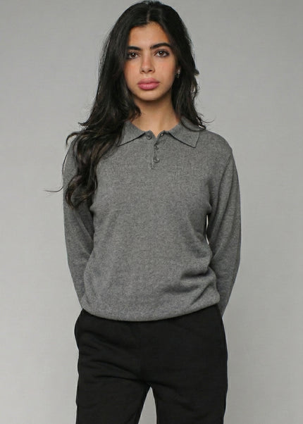 Knitted Polo Sweatshirt