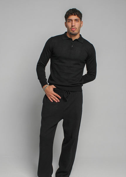 Knitted Polo Sweatshirt