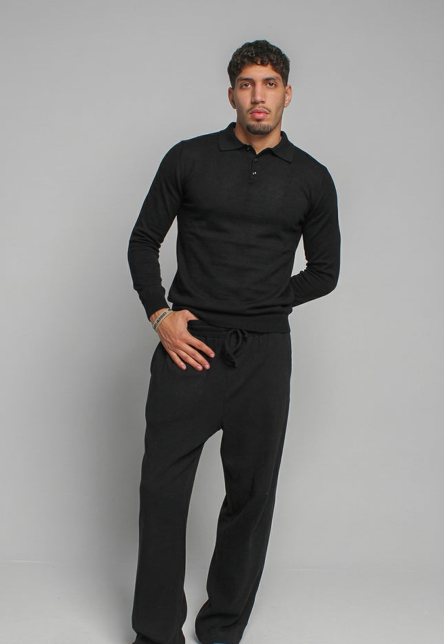 Knitted Polo Sweatshirt