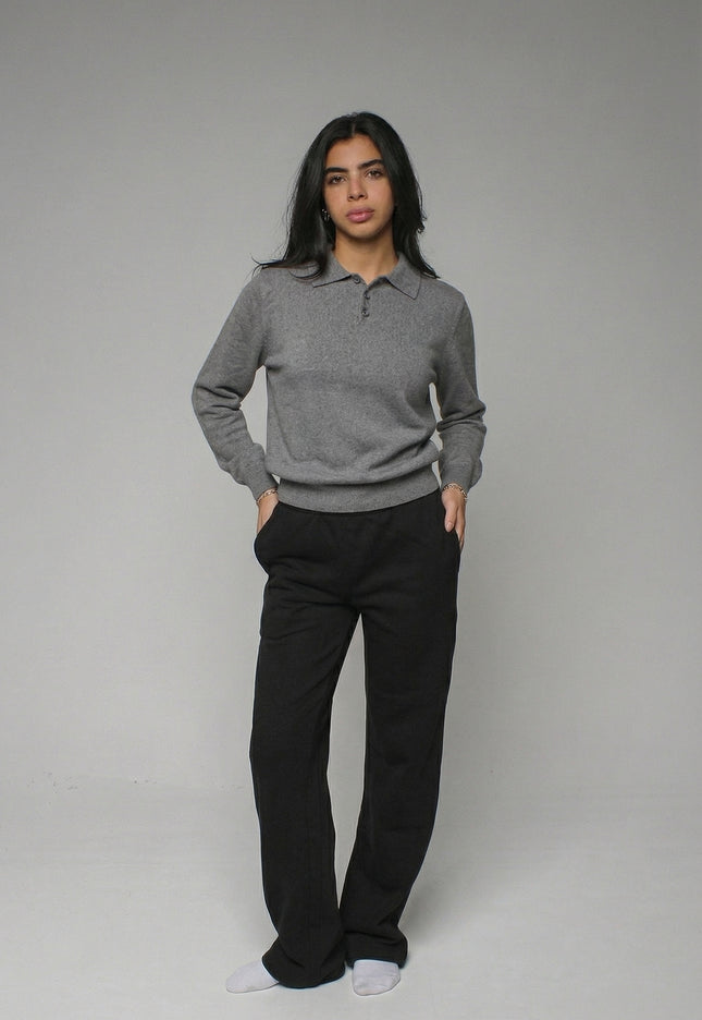 Knitted Polo Sweatshirt