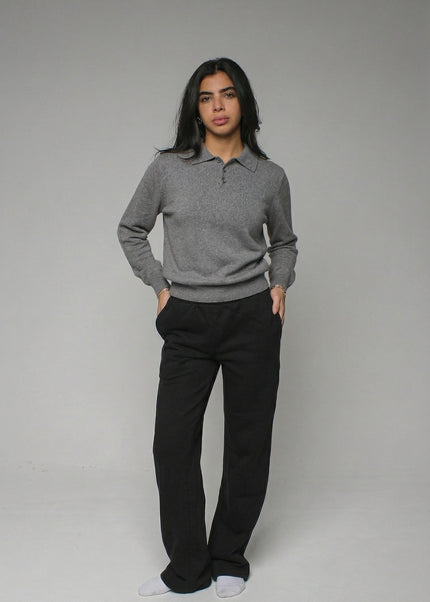 Knitted Polo Sweatshirt