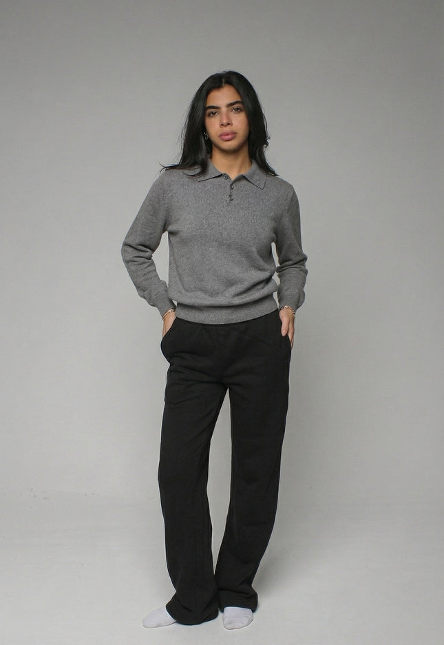 Knitted Polo Sweatshirt