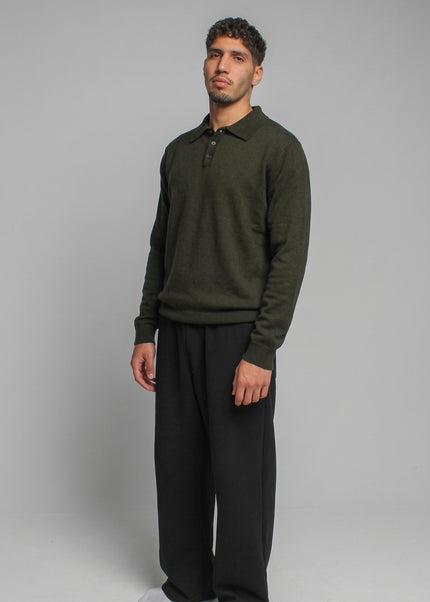 Knitted Polo Sweatshirt