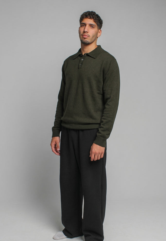 Knitted Polo Sweatshirt