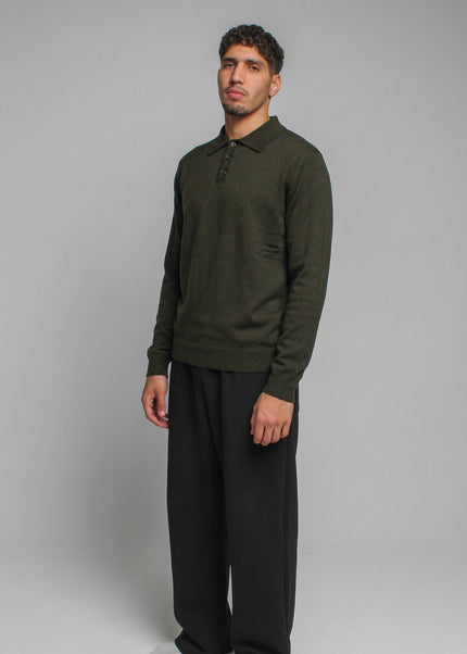 Knitted Polo Sweatshirt