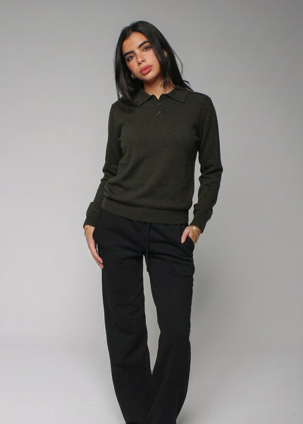 Knitted Polo Sweatshirt