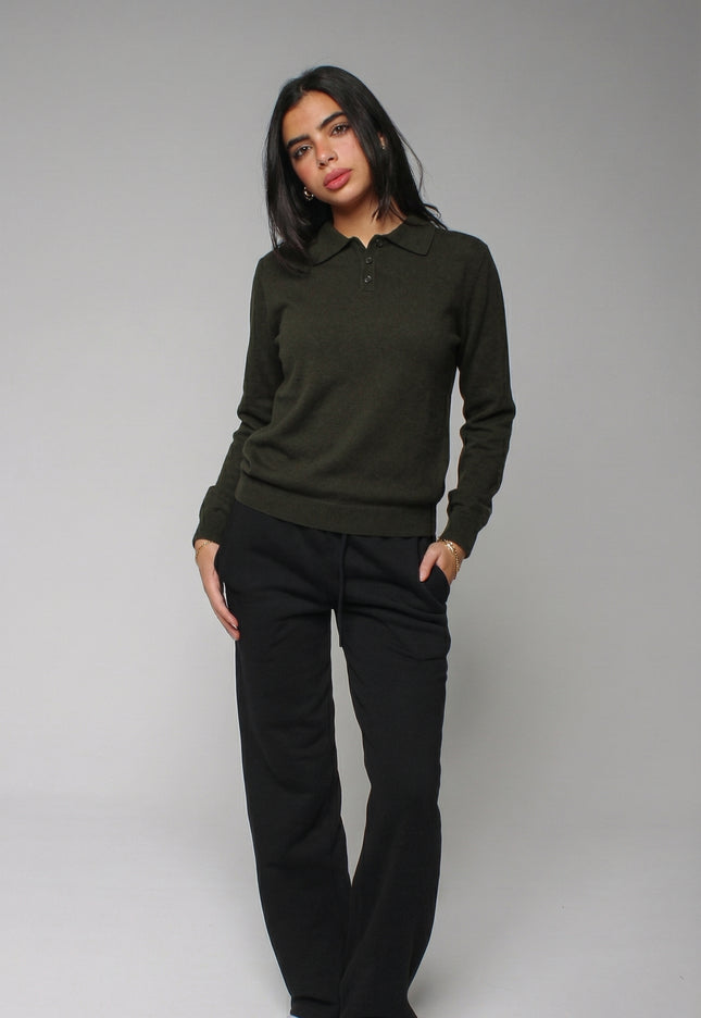 Knitted Polo Sweatshirt
