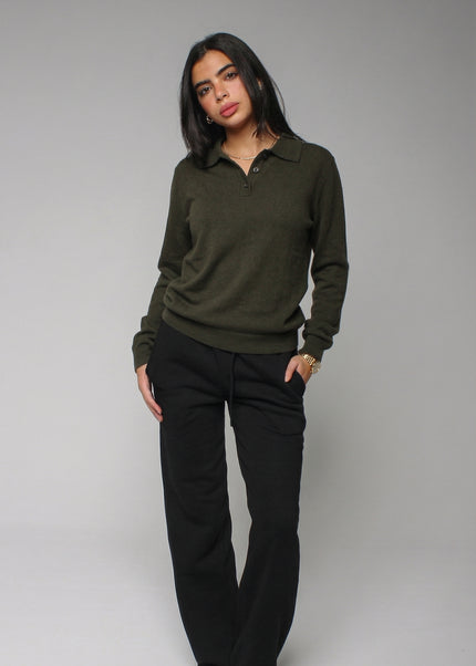 Knitted Polo Sweatshirt