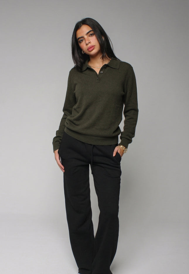 Knitted Polo Sweatshirt