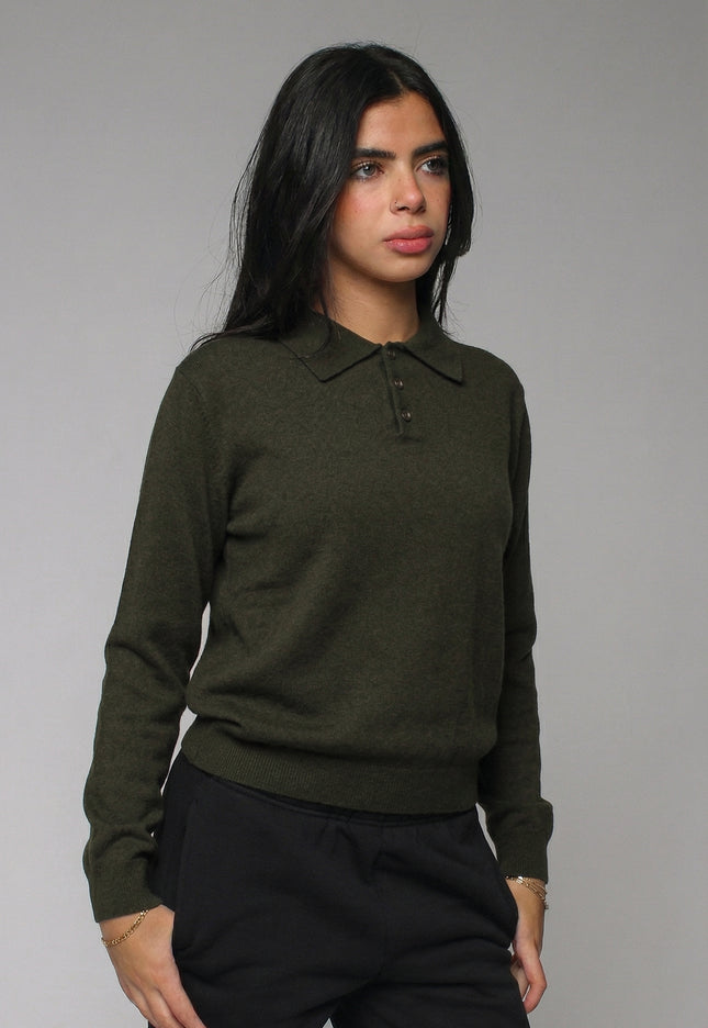 Knitted Polo Sweatshirt