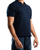 Knitted Quarter Zip Polo T-Shirt