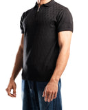 Knitted Quarter Zip Polo T-Shirt