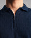 Knitted Quarter Zip Polo T-Shirt